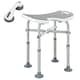 image 1 of HOMCOM Aluminium Shower Stool for Elderly Disabled Non-Slip Bath Stool Grey