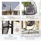 image 6 of Outsunny Garden Egg Chair Outdoor Hanging Swing Chair, Folding Basket, Grey 