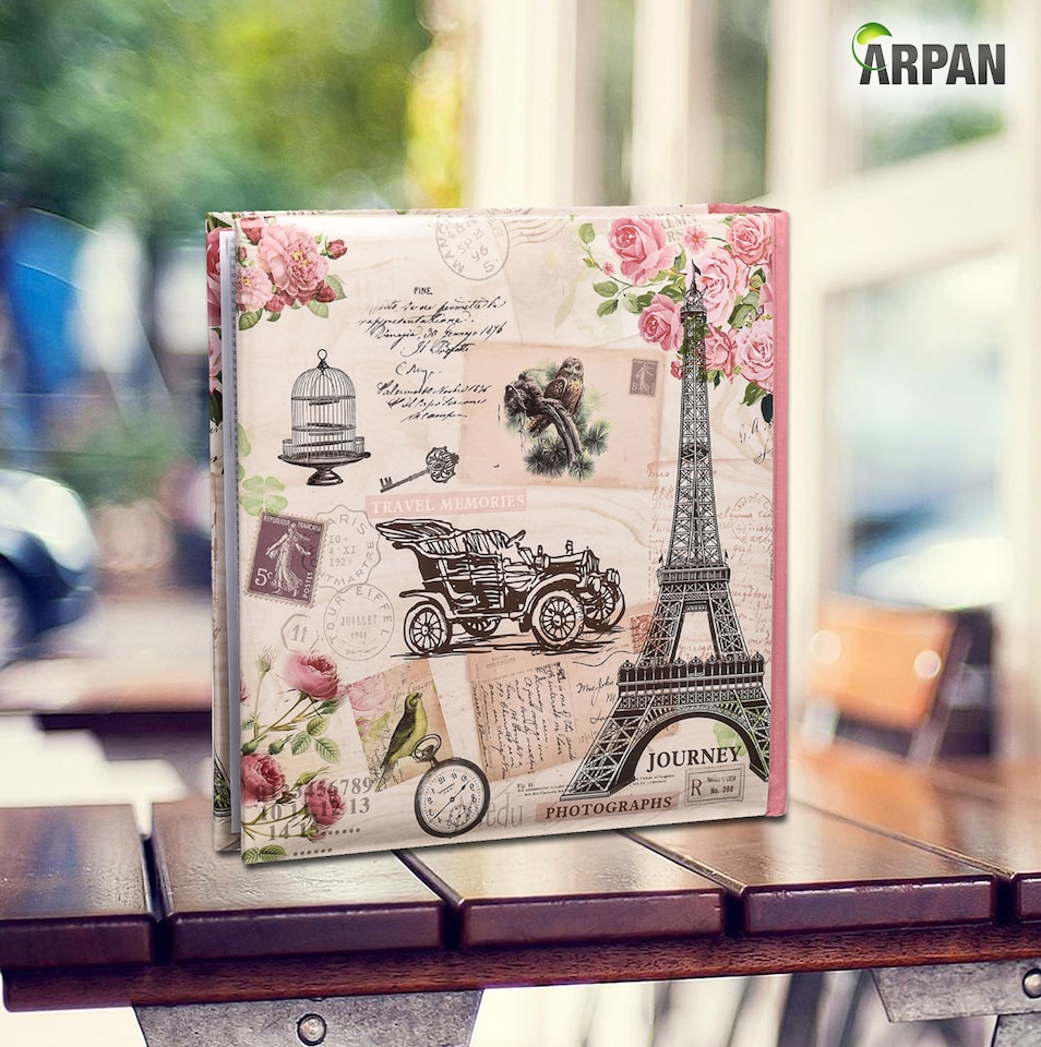 image 1 of ARPAN Large Slip In Memo Photo Album for 200 Photos 6x4" (10x15cm) – Picture Album with Memo Writing Space, Index Pages & CD/DVD Pocket – Memory Book for Family, Wedding & Travel Photos