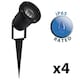 image 3 of ValueLights Pack of 4 Derwent Black Outdoor Light (Multi-Installation)