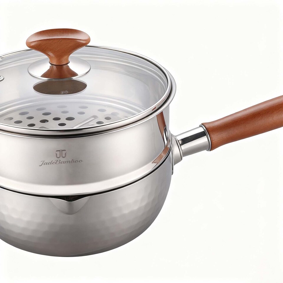 image 1 of HomeKing JadeBamboo Peak Pot-18CM Saucepan with 18CM Steamer