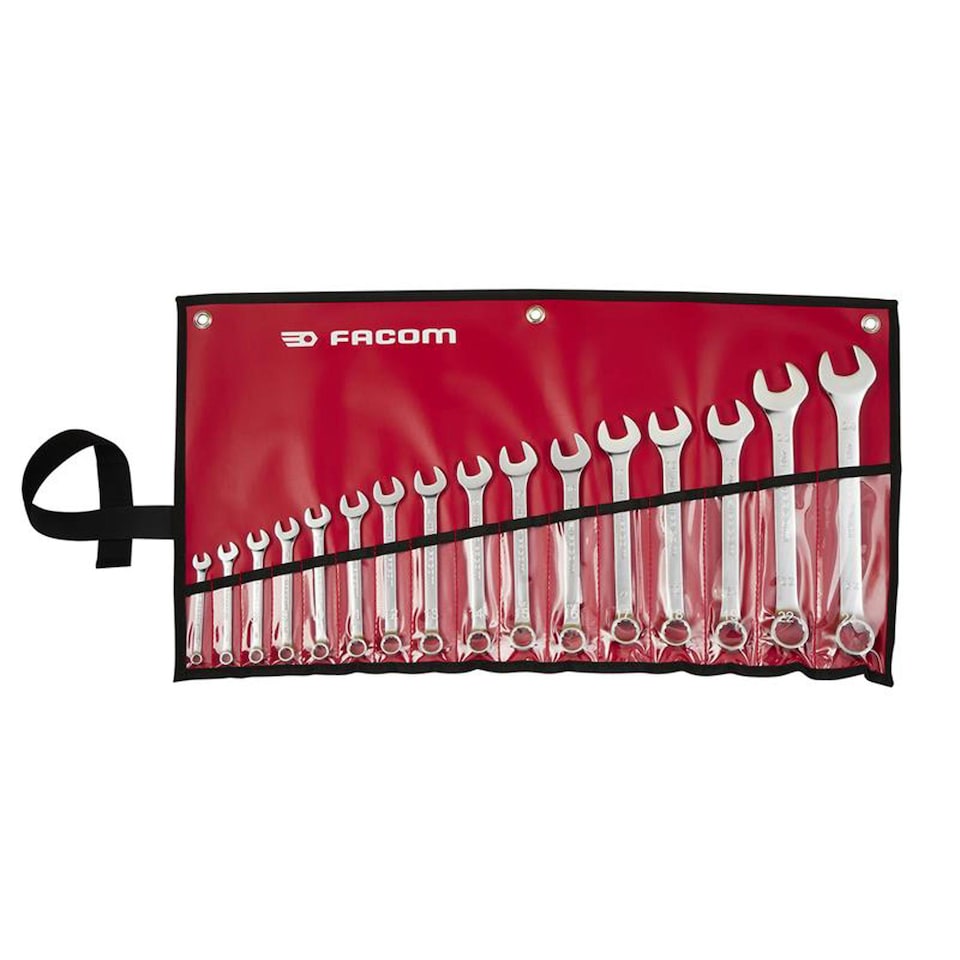 image 1 of Facom 40B.JV16PB 40B Series Slim Metric Combination Spanner Set, 16 Piece 6-24mm