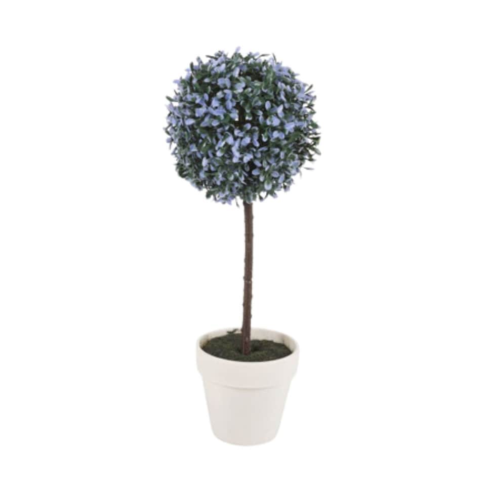 image 1 of 27cm Decorative Artificial Ball Plant -1-2 Pack | Blue | Blue & Set of 1 | 1
