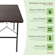 image 2 of Oypla 4ft 1.2m Folding Heavy Duty Outdoor Rattan Trestle Party Garden Table Brown