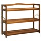 image 6 of HOMCOM 3-Tier Shoe Rack Acacia Wood Shoe Storage Shelf for Entryway Bedroom Teak
