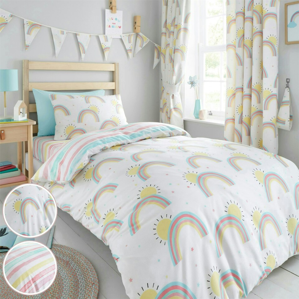 image 1 of Rainbows Duvet Cover Set - Double - Multi | Multi | Double