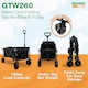 image 3 of GardenTek Garden Festival Trolley / Cart / Wagon Wheels, 120kg Load, 135L Capacity with Brakes | GTW260