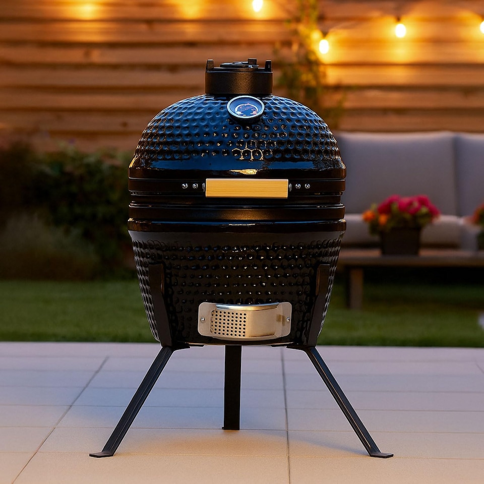 image 1 of Kamado 13" Ceramic BBQ Grill Smoker Charcoal Cooking Oven Portable