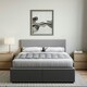 image 7 of Vida Designs Veronica 4ft6 Double Ottoman Bed Storage Fabric Upholstered, Dark Grey Linen, 135 x 190cm