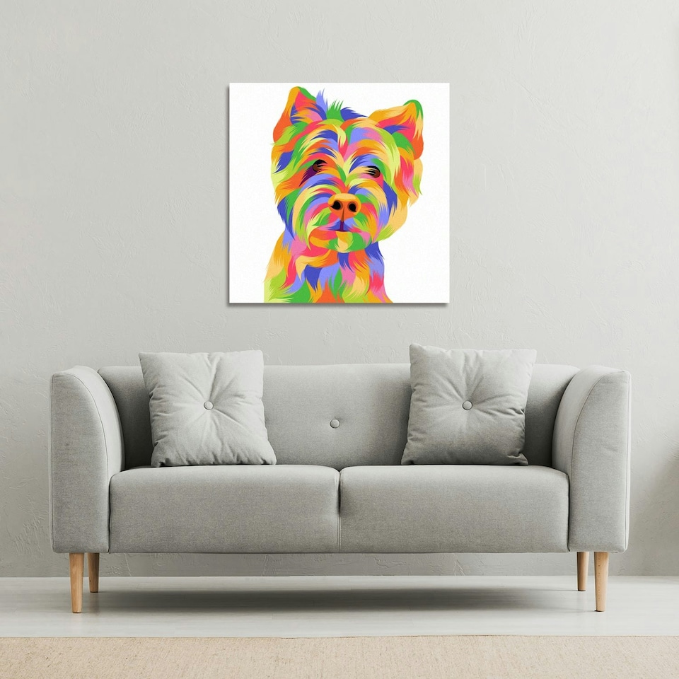 image 1 of Amazing Illustration Dog (Canvas Print) 61 x 61 x 4cm