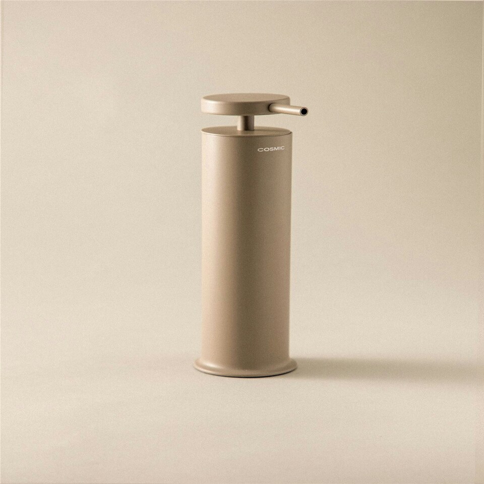 image 1 of Cosmic Liquid Soap Dispenser Sand w/ Durable Stainless Steel for Bathroom, 185ml
