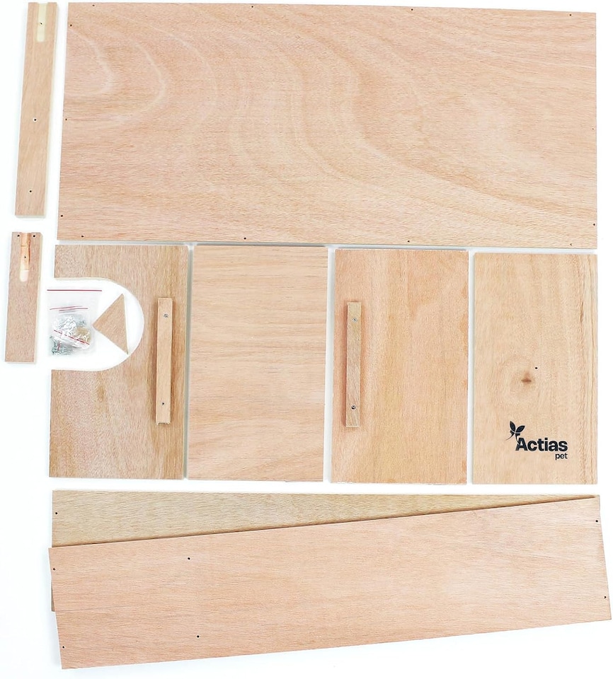 image 1 of Actiaspet - Wooden Reptile House with Run and Lamp Arm | 820 x 410 x 200 mm