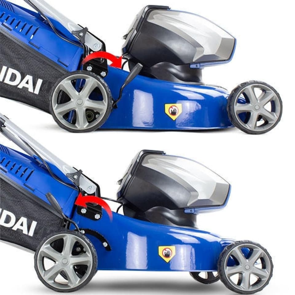 image 1 of Hyundai 42cm Cordless 40v Lithium-Ion Battery Lawnmower with Battery and Charger | HYM40LI420P