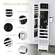 image 4 of HOMCOM Freestanding Jewellery Storage Mirror Armoire w/ LED Lights Hooks Drawer