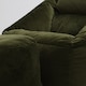 image 5 of Natalia Velvet Adults Bean Bag Armchair and Pouffe, Ready Filled Large Beanbag and Footstool Olive Green | Green | Olive Green | XL | 2