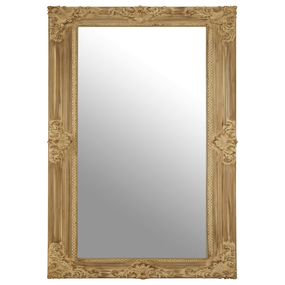 image 1 of Exquisite Design Wall Mirror, Everyday Use Hallway Mirror For Makeup, Versatile Slim Mirror For Lounge Cream