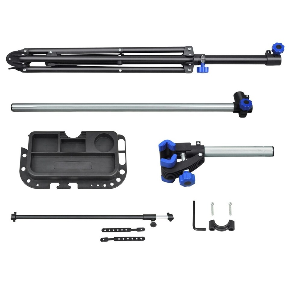 image 1 of Yaheetech Folding Bike Repair Stand Adjustable Height Black