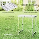 image 4 of Outsunny Garden Outdoor Camping Aluminium Table Portable Folding Picnic Table