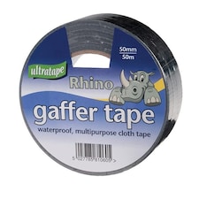 Ultratape Rhino 50m Gaffer Cloth Tape 50mm Black - One Colour - One Size