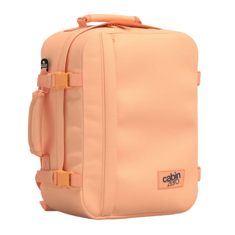 image 1 of CabinZero Classic 28L Lightweight Cabin Backpack, Airline Approved Underseat | Pink | Sunny Day