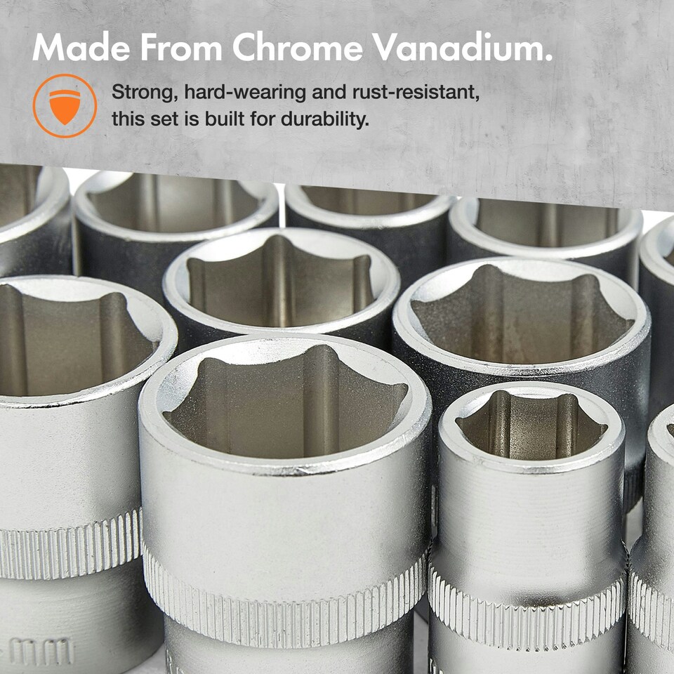 image 1 of VonHaus 215 Piece Socket Set with Heavy Duty Carry Case