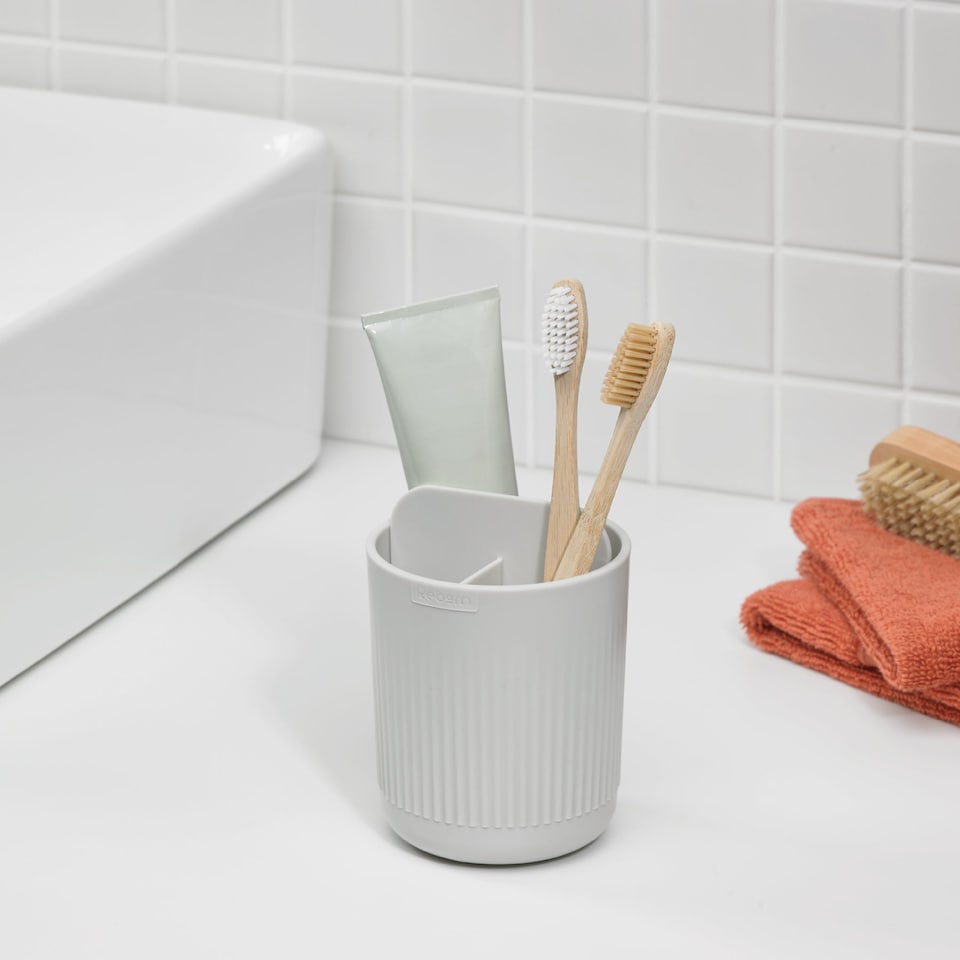 image 1 of Reborn Caddy Bathroom Toothbrush Holder - Stone