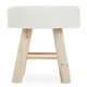 image 1 of Interiors By Premier Durable White Cotton Rope Stool, Stylish Kitchen Stool For Bedroom, Versatile Design Bar Stool For Guests