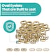 image 6 of 10mm Oval Shaped Brass Eyelet& Washer Metal Grommet Kit for DIY- 50pcs
