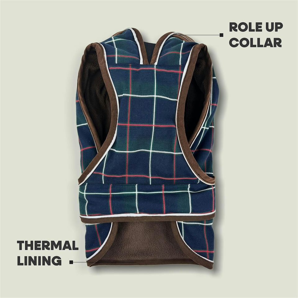 image 1 of HugglePets Legacy Tartan Dog Coat Multi | S