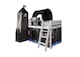 image 1 of Moro Kids Cabin Bed Midsleeper with Pirate Hideaway Tent, Tower & Tunnel in White