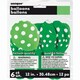 image 2 of Pack of 6 Lime Green Dots 12" Latex Balloons
