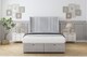 image 1 of Sloomy Hargrave Silver Naples Ottoman Bed Base With 54" Wingback Headboard 5' King | Silver | Silver | King | 1