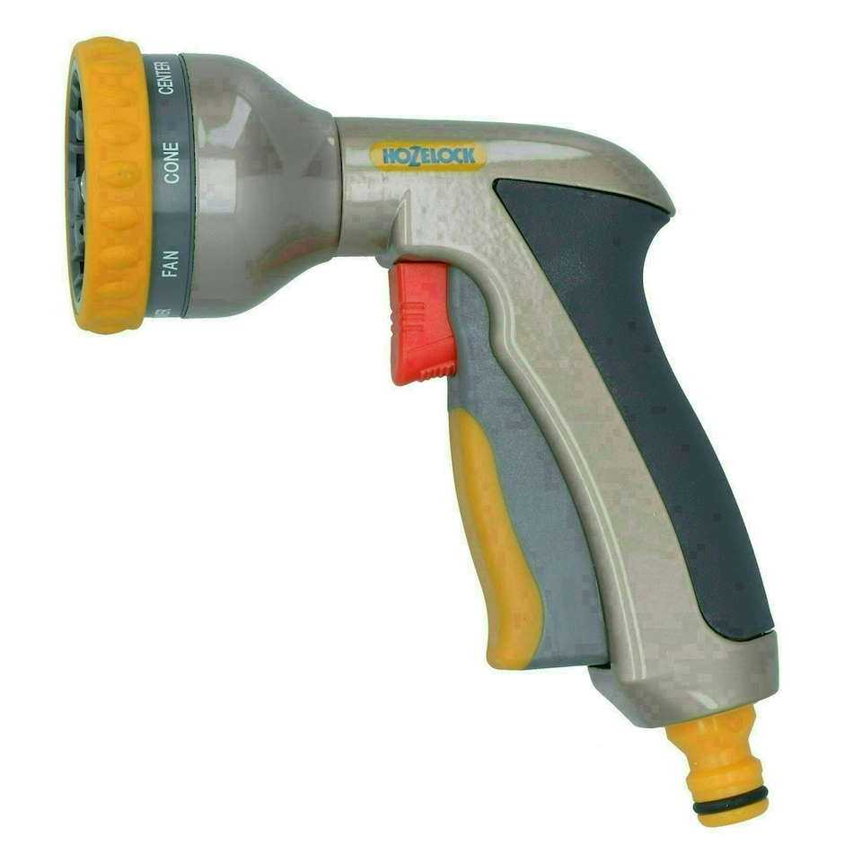 image 1 of Hozelock Multi Plus Spray Gun Water Hose Pipe 8 Function Metal & Fittings