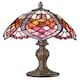 image 1 of Handmade Red Beaded Stained Glass Tiffany Table Lamp | Red