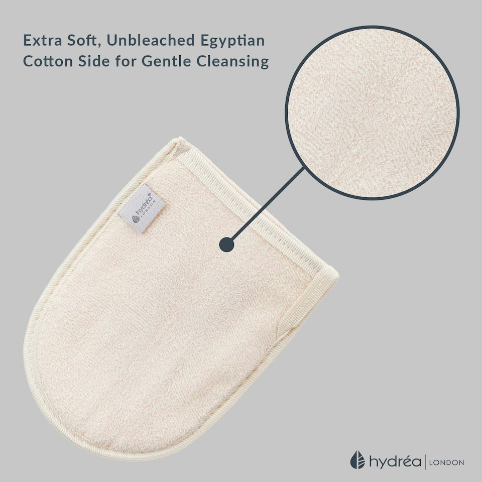 image 1 of Hydréa London Organic Egyptian Loofah Spa Mitt - Dual Sided - 2 Pack