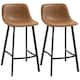 image 1 of HOMCOM Industrial Bar Stools Set of 2, Bar Chairs, Brown