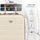 image 4 of Flight Knight Cabin Suitcase 55x35x20cm, Lightweight Carry On Bag - Over 100 Airlines- Ryanair, EasyJet, British Airways - Hand Luggage, ABS Hard Shell TSA Lock | Cream | Cream | Cabin Bag