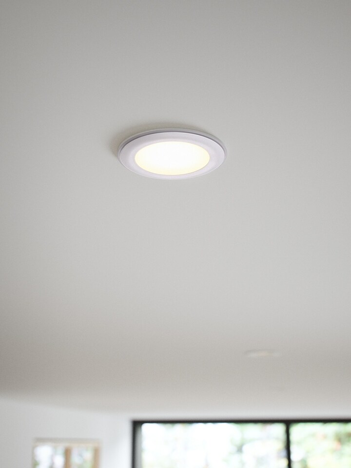 image 1 of Nordlux Elkton Indoor Downlight White Plastic Intergrated LED  3-Level Dimming - Mains Powered, IP20