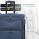 image 4 of Flight Knight Lightweight 4 Wheel 800D Soft Case Quilted Suitcases Anti Crack Cabin & Hold Luggage Options - 100+ Airlines Approved - easyJet, BA & Many More! Blue | Navy | Large
