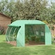 image 2 of Outsunny 3 x 3 x 2 m Polytunnel Greenhouse Pollytunnel Tent Steel Frame Green