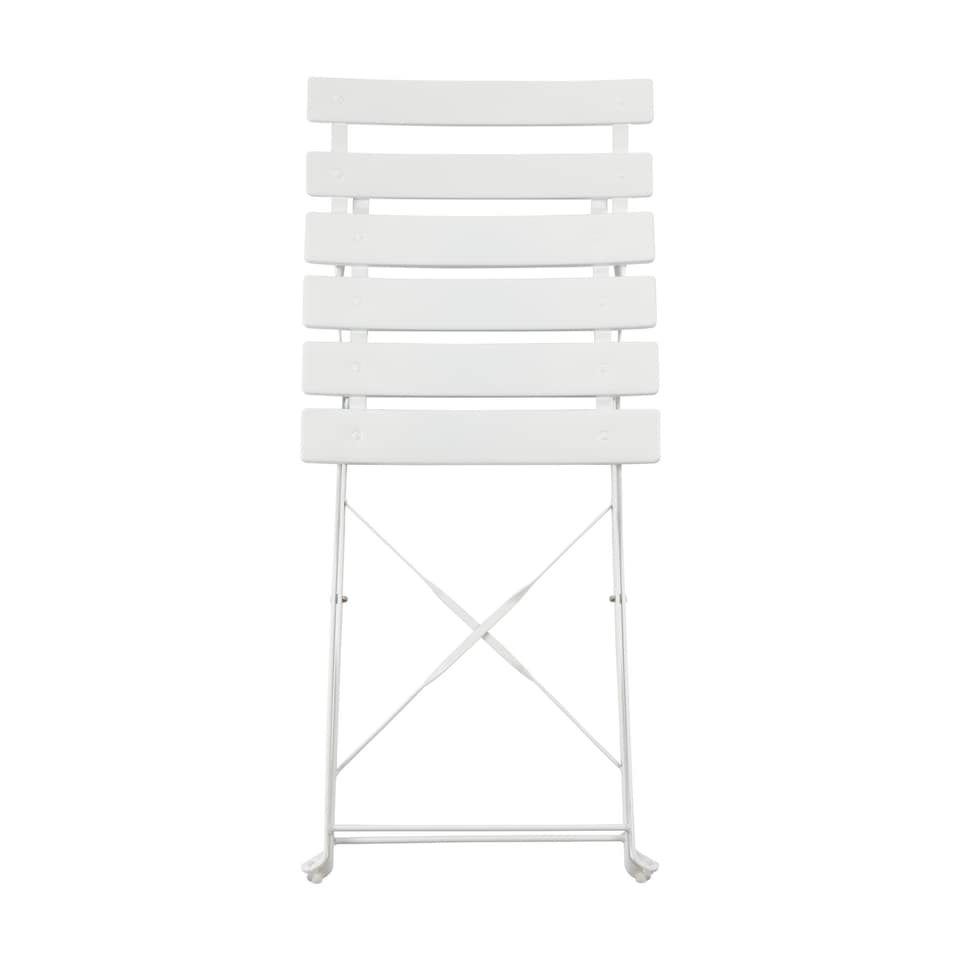 image 1 of Harbour Housewares 2 Seater Sussex Bistro Set - Round - White | White | White