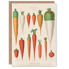 Ernst Benary Art Card Carrot Varieties Vintage Illustration