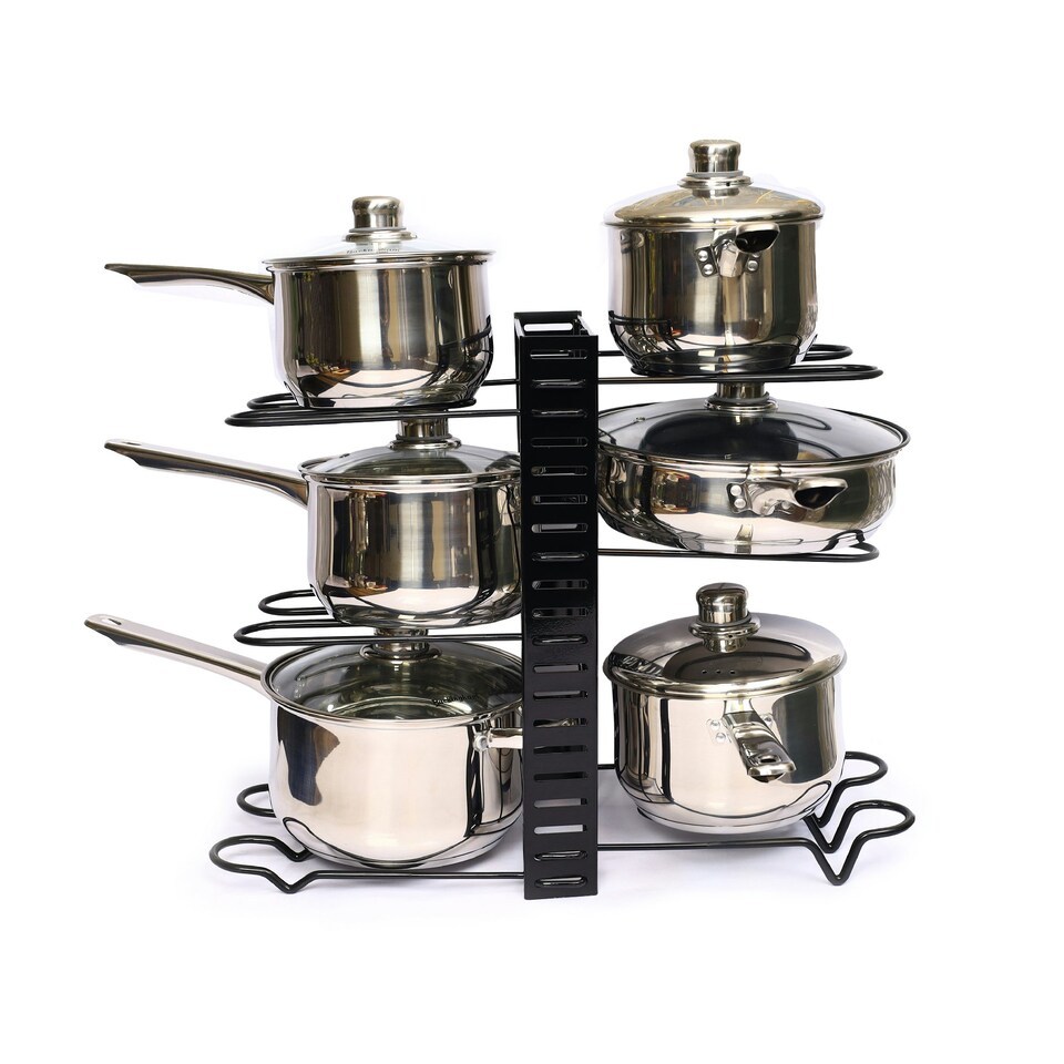 image 1 of Buckingham Multi-Function Pot & Pan Organising Rack - Black Black