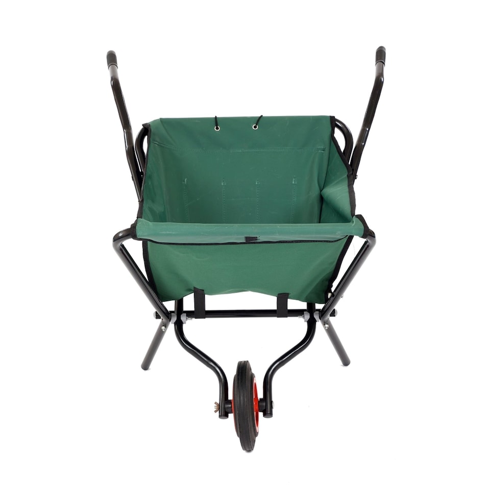 image 1 of Lightweight Folding Garden Wheelbarrow Foldable Wheel Barrow