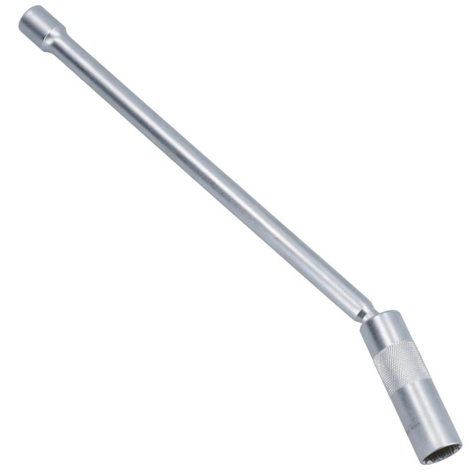 image 1 of 16mm Extra Long Spark Plug Socket with Universal Joint Thin Walled 3/8in Drive