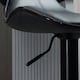 image 8 of HOMCOM Adjustable Swivel Bar Stools Set of 2, Barstools for Counter Bar, Grey