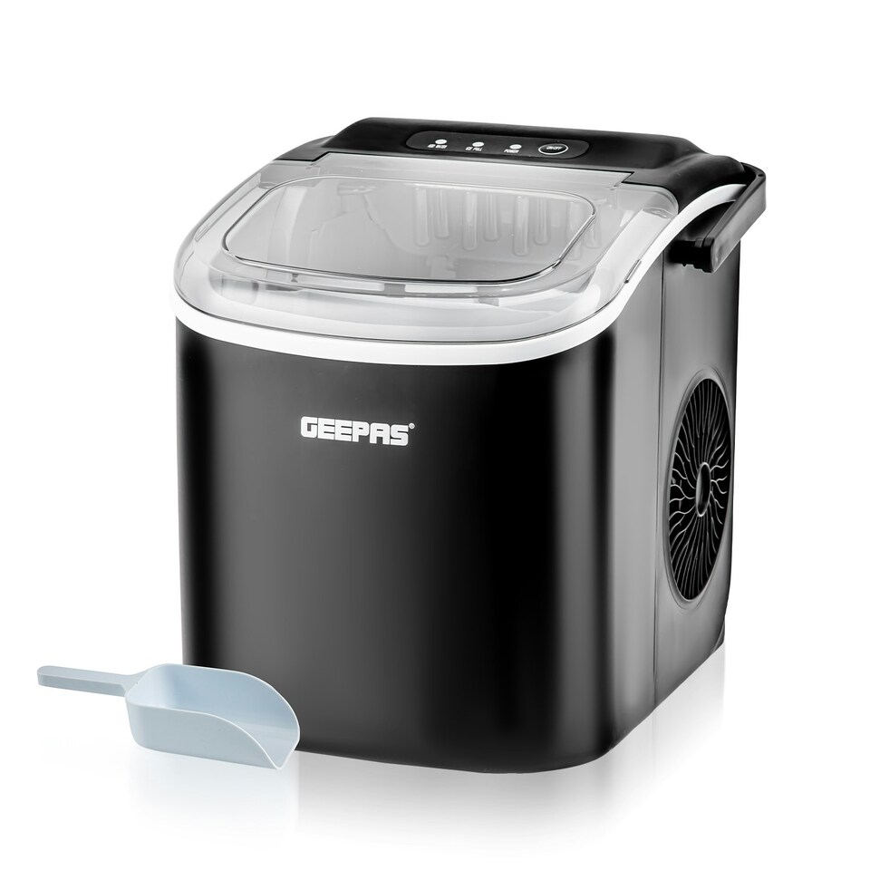 image 1 of GEEPAS Ice Cube Maker | Compact Portable Countertop Ice Maker Machine|Black