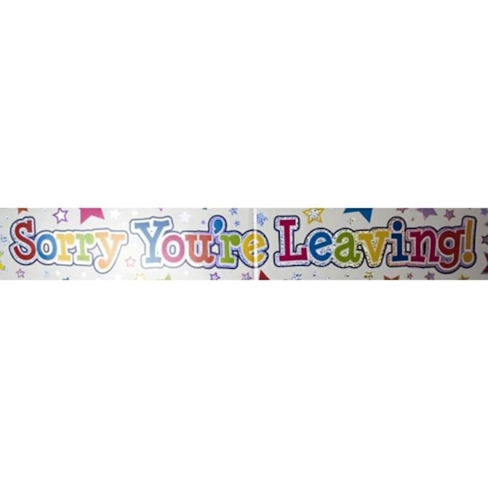 Sorry You're Leaving Stars Holographic Banner 270cm