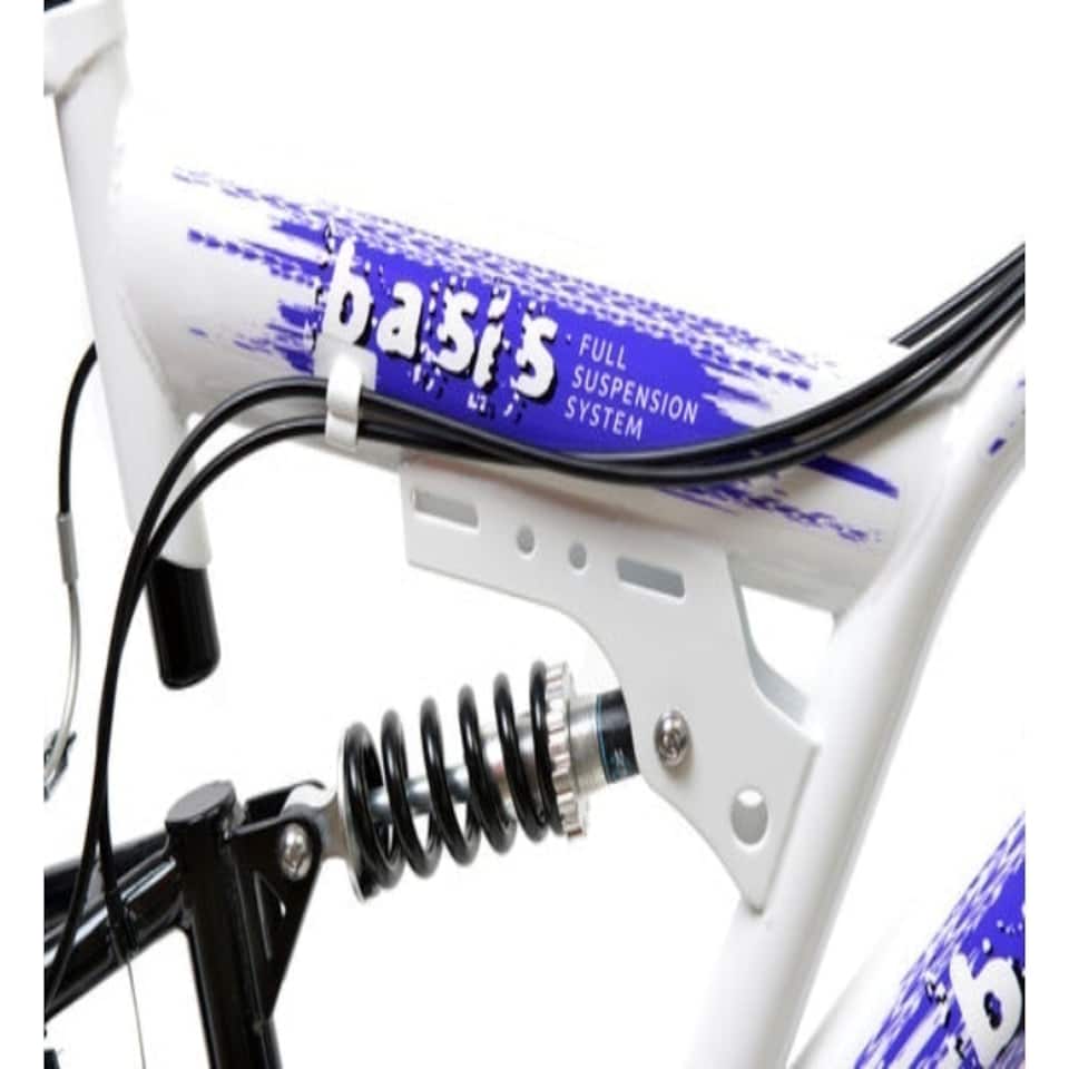 image 1 of Basis 2 Full Suspension Mountain Bike 26in Wheel, 18 Speed - White Purple