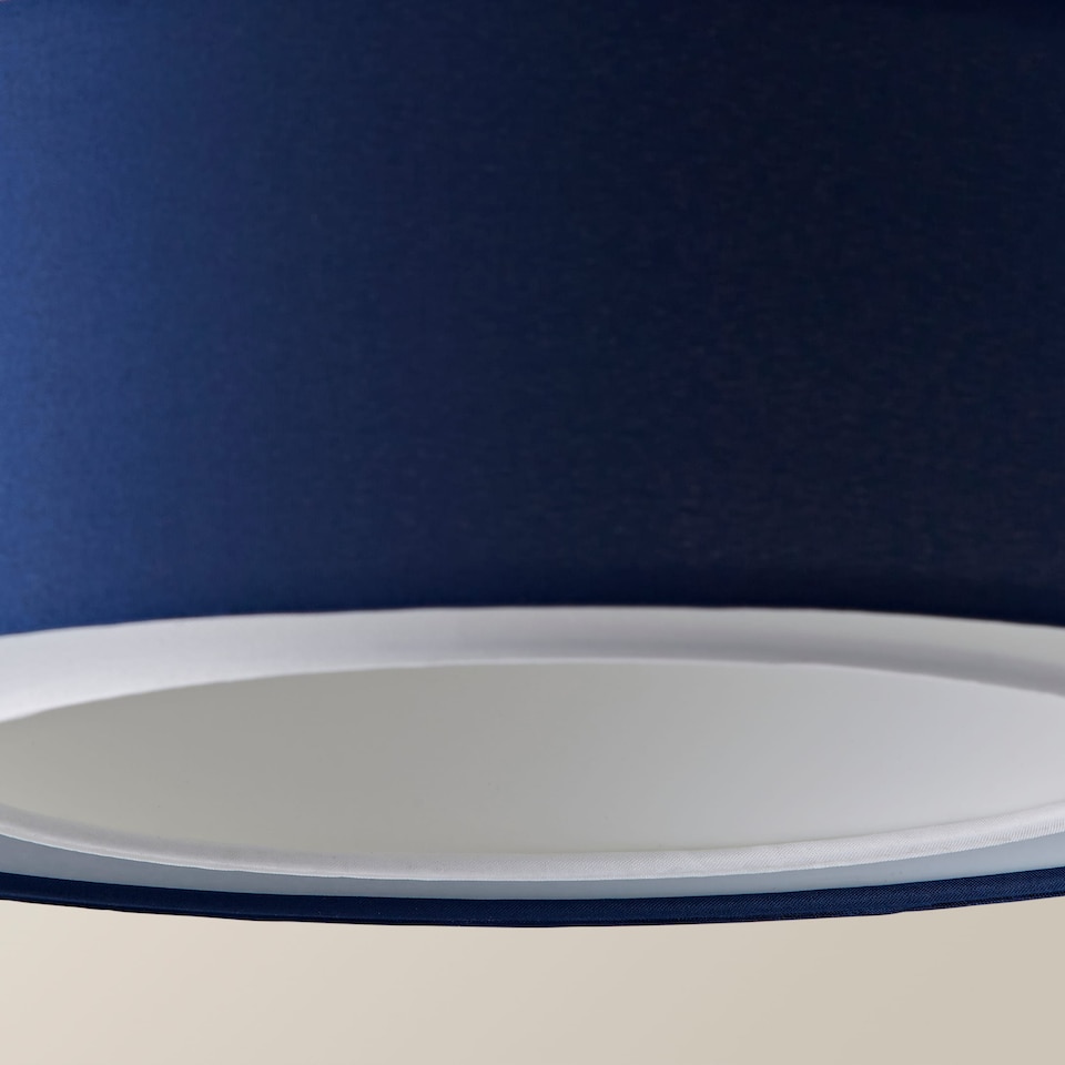image 1 of ValueLights Sophia Small Navy 2 Tier Ceiling Light Shade & Bulb | Blue